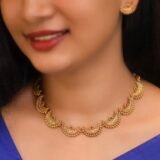 Antique Gold Temple Necklace Set – Traditional South Indian Jewellery by LB Jewels