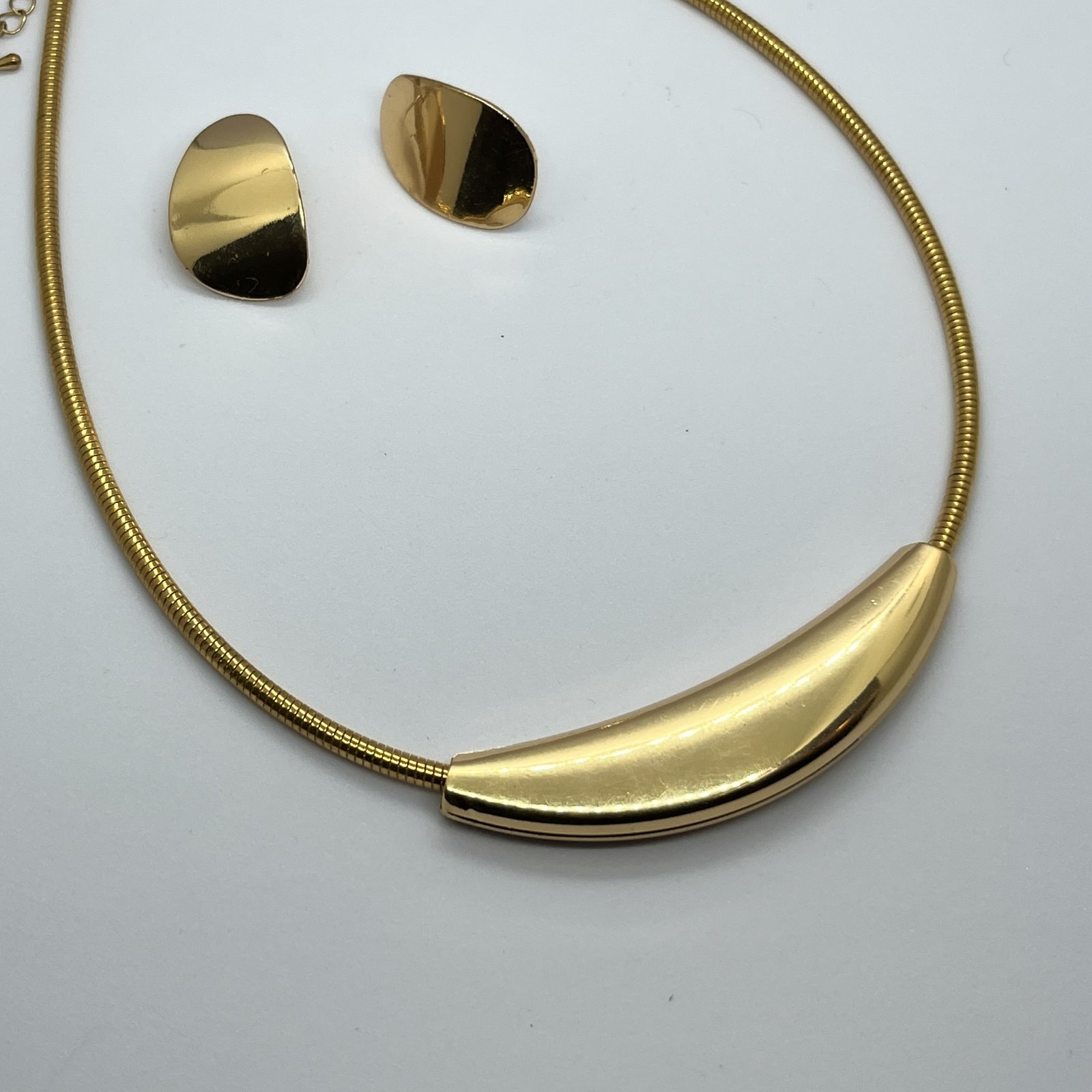 Gold Plated Statement Necklace Set