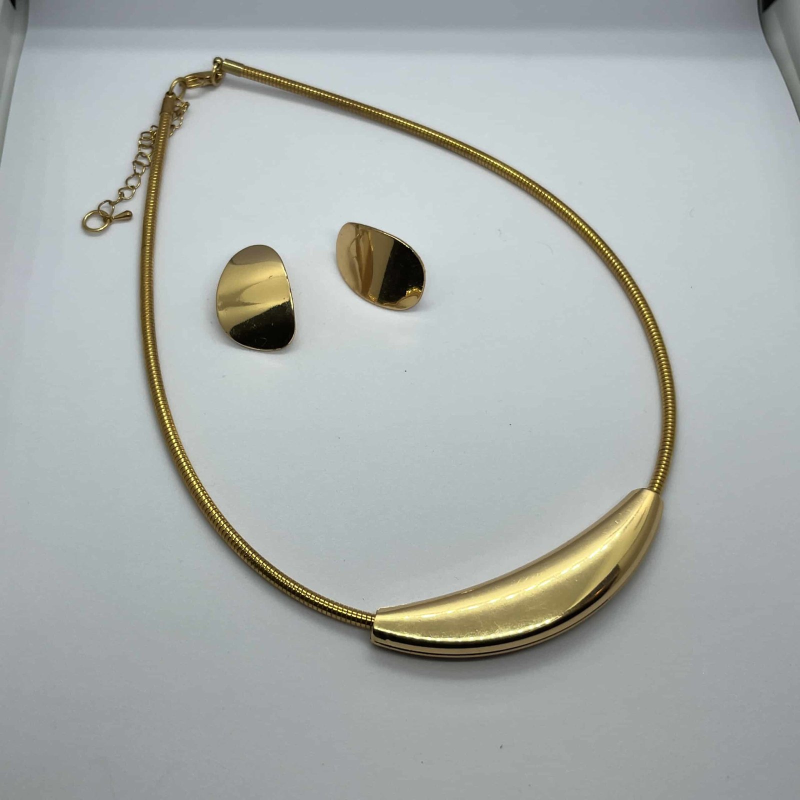 Gold Plated Statement Necklace Set