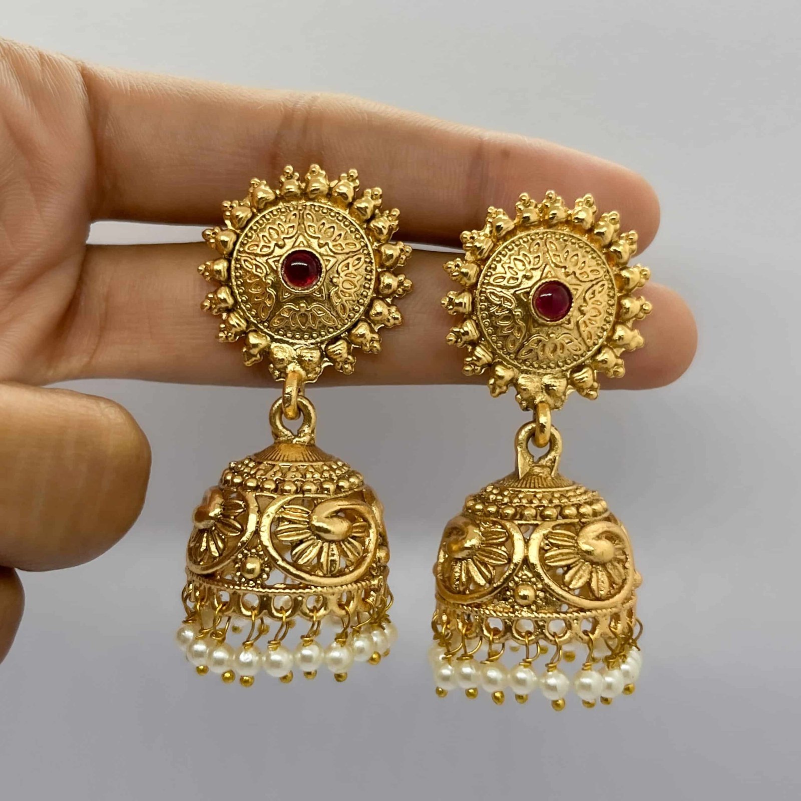 Traditinal Gold Plated Jhumka Earrings ”