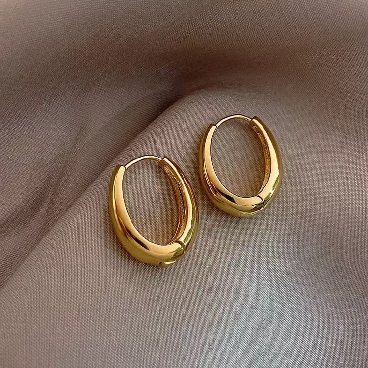 Gold Anti-Tarnish Hoop Earrings