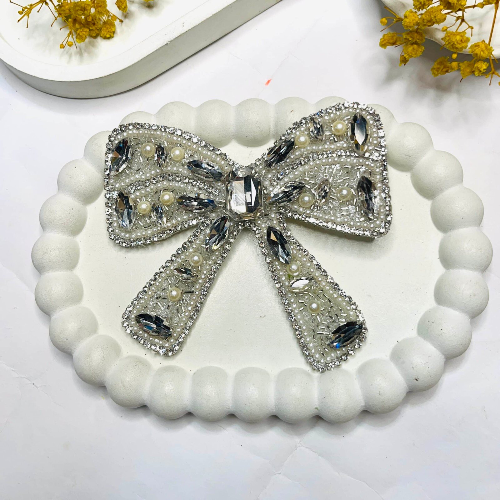 Pearl Bow Hair Clip for Women & Girls