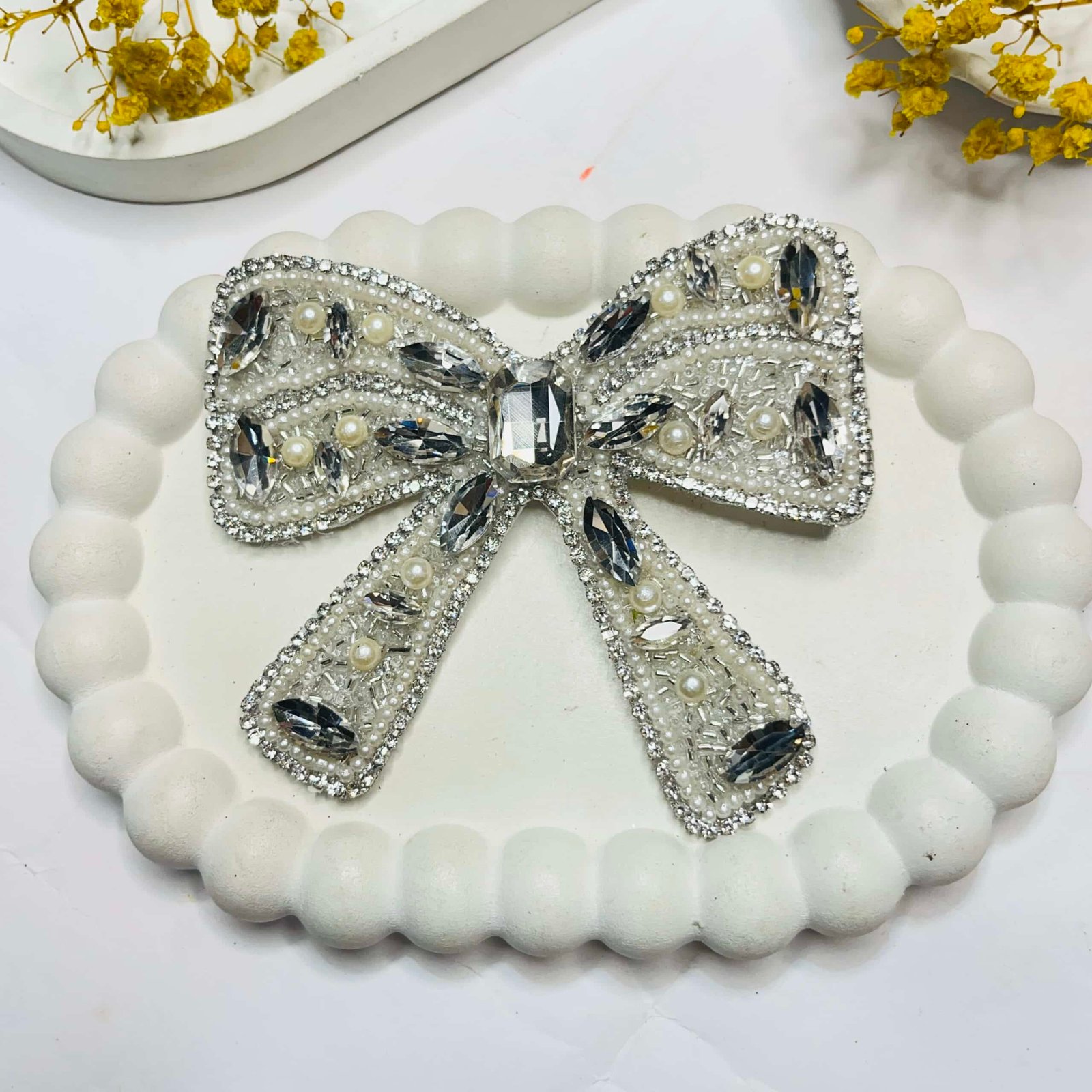 Pearl Bow Hair Clip for Women & Girls