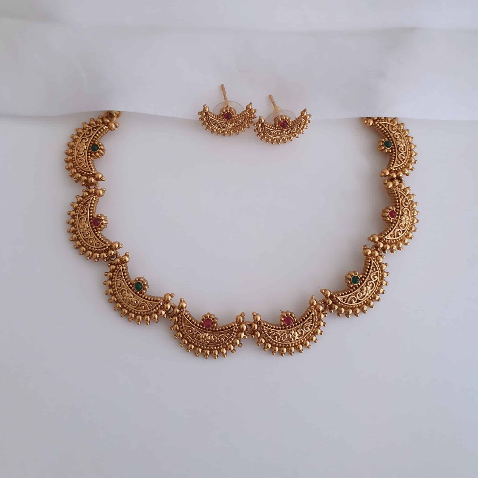 Antique Half-Moon Necklace jewellery Set for Women