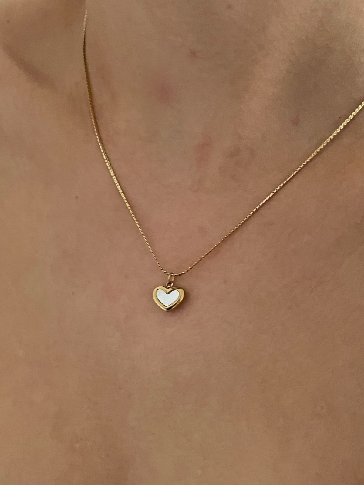 Anti Tarnish Heart Necklace for Women – Minimal Gold Heart Pendant
