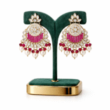 kundan pearl chandelier earrings for women